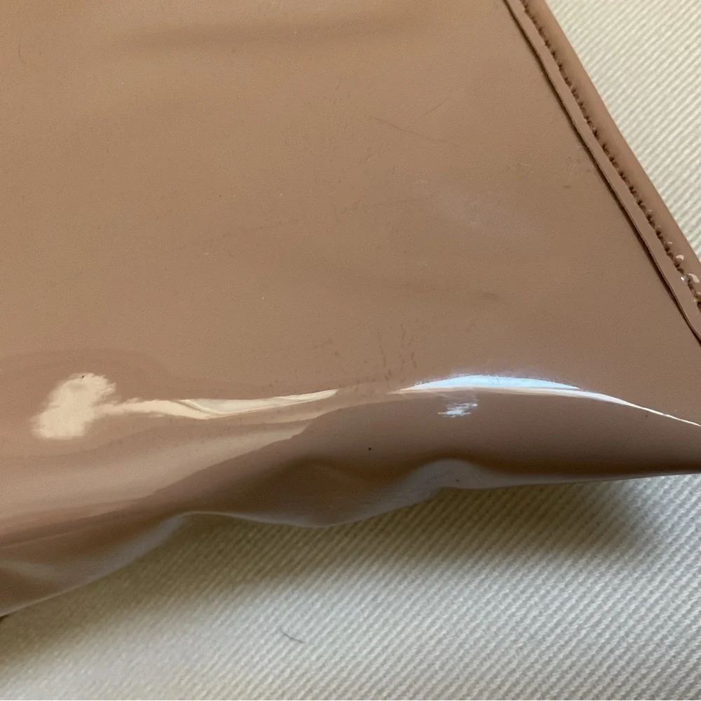 David Mehler for Dame Mocha Shiny Patent & Snakeskin Envelope Clutch VTG 70’s